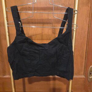 A New Day Black Crop Top
